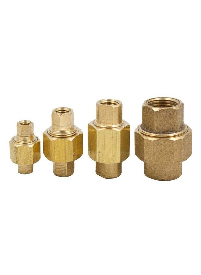 Legines وصلة أنبوب نحاسية مستقيمة من نوع Legines NPT Union مقاس 1/4 بوصة أنثى × 1/4 بوصة أنثى، تتحمل ضغط 1200 رطل لكل بوصة مربعة (عبوة من قطعتين) - Image 5